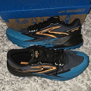 Brooks Men's Athletic Shoes - Black, Blue, and Orange